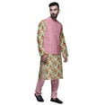 thumbnail image 2 of Atasi Traditional Mens Dupion Silk Kurta Pajama Set With Nehru Jacket Men Wear, 2 of 3