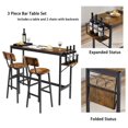 Bar Table Set, 3 Piece Dining Table Set, Rectangle Kitchen Table Set