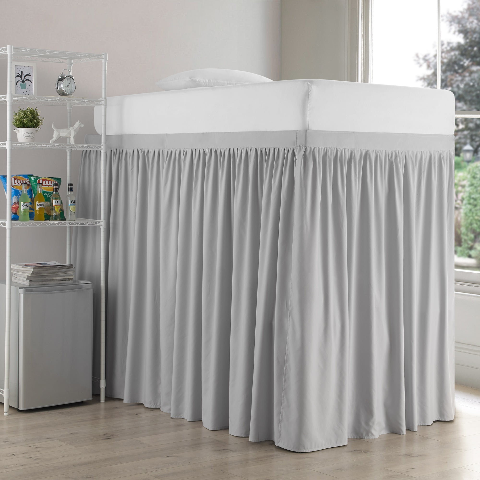 Extended Bed Skirt Twin Xl Glacier Gray For Raised Or Lofted Beds Extended Bed Skirt Twin Xl Glacier Gray For Raised Or Lofted Beds Com