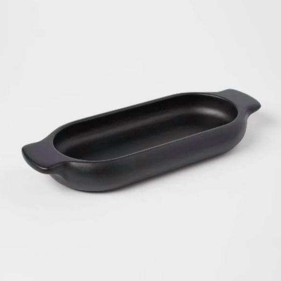 60oz Acacia Modern Dough Bowl Black,Spot clean for easy care
