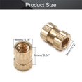 thumbnail image 2 of Wekity M3x6mm Female Thread Knurled Nuts,200PCS Hx4mm OD Brass Threaded Insert Embedment Nuts Hydraulic Welded Joint Injection Molding Assortment Kit for 3D Printing Injection Molding-0621, 2 of 5