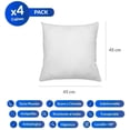 thumbnail image 4 of Füllung 4 Kissen 45 x 45 | Weiche Polsterung Kissen für Sofa oder Bett. Füllung dekorative Kissen, Bettkissen, Sofakissen | Kissenfüllungen, für Kissen für das Schlafzimmer oder Wohnzimmer., 4 of 8