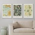 thumbnail image 2 of PixonSign Framed Canvas Print Wall Art Set William Morris Flower Tapestry Posters Nature Wilderness Illustrations Modern Art Decorative Floral Botanical Minimal Calm for Bedroom - 24"x36"x3 White, 2 of 5