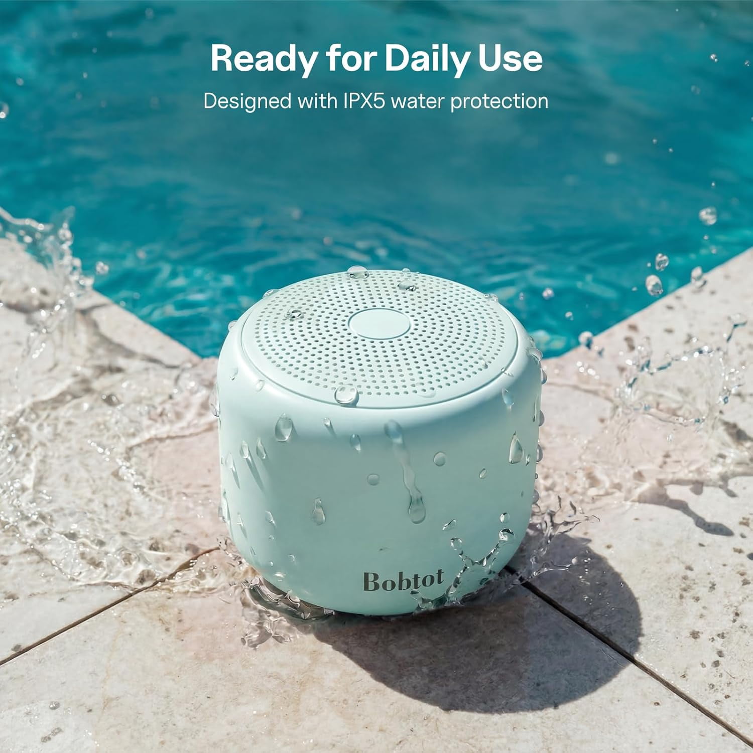 Portable Bluetooth Speaker,IPX5 Waterproof Wireless Speaker with Bluetooth 5.0,20H Playtime,Built-in Mic Mini Speaker for Outdoor/Party/Beach/Travel/Gifts,Green