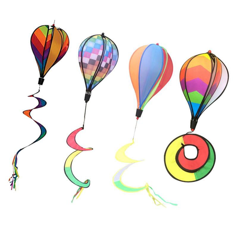 2PCS Hot Air Balloon Colorful Windsock Kites Garden Lawn Decor Outdoor Toy 