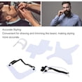 thumbnail image 2 of 5 Piece Set Beard Shaper, Beard Neckline Shaper Guide, ABS Accurate Multifunctional Beard Styling Tool for Hairline Neckline (White), 2 of 8