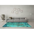 thumbnail image 3 of Ahgly Company Indoor Rectangle Oriental Turquoise Blue Industrial Area Rugs, 2' x 5', 3 of 4