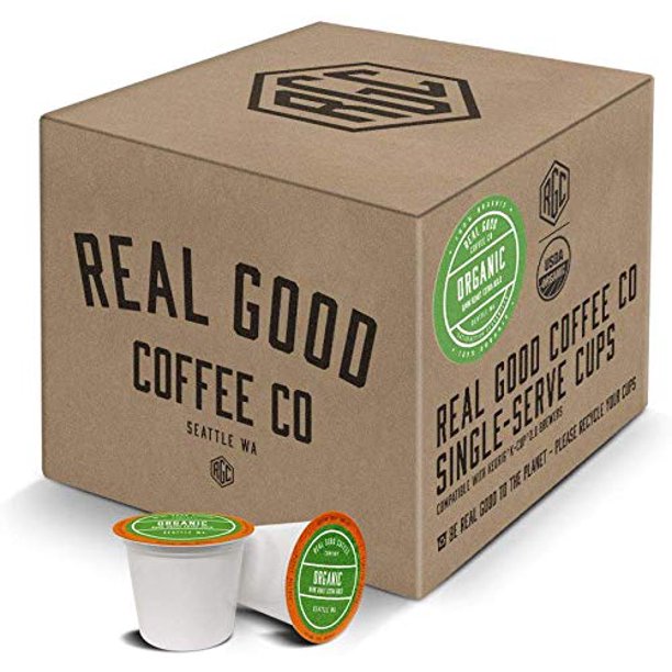 Real Good Coffee Company Single Use Coffee Pods Organic Dark Roast