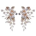 thumbnail image 1 of 1Pair Elegant Bridal Shoe Buckles Detachable Shoe Clips Pearl Flower Shoe Buckles, 1 of 3