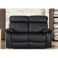 thumbnail image 4 of Pemberly Row Leather Recliner Loveseat Power Lift Reclining Sofa in Black, 4 of 9