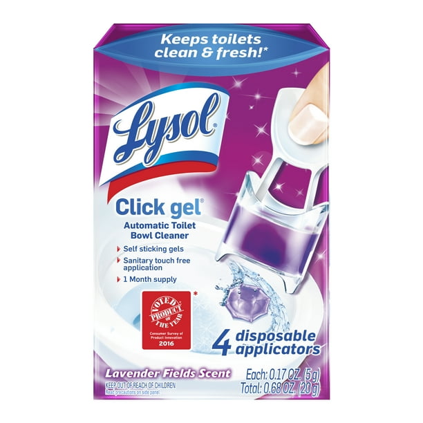 Lysol Click Gel Automatic Toilet Bowl Cleaner, 6ct, Lavender Scent