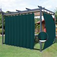 thumbnail image 1 of Cortinas de patio para exteriores, fáciles de usar, 110 x 240 cm, color verde azulado, 2 paneles, 1 of 7
