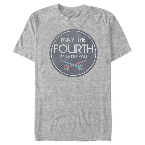 Men's Star Wars May the Fourth Lightsabers  Graphic Tee Athletic Heather Small