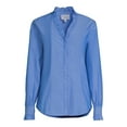 thumbnail image 5 of Blu White Blu Women's Ruffled Button-Front Shirt, 5 of 5