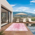 thumbnail image 3 of Pink Coastal Outdoor Rug for Patio/Deck/Porch, Non-Slip Large Area Rug 5 x 7 Ft, Summer Ocean Sea Ombre Starfish Corals Indoor Outdoor Rugs Washable Area Rugs, Reversible Camping Rug Carpet Runner, 3 of 8