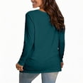 thumbnail image 5 of Women's Long Sleeve V Neck T Shirt Soft Comfy Casual Sleep Pajama Top, 5 of 6