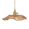 thumbnail image 4 of oshhni Flower Pendant Light Classic Hanging Lamp for Kitchen Restaurant Dining Room Light brown, 4 of 9