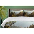 thumbnail image 4 of Ambesonne Landscape Duvet Cover Set, Nepal Forest Majestic, 2-Calking, Green Pale Yellow, 4 of 6