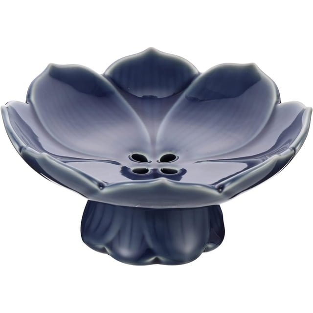 Cuenco de frutas de cerámica decorativo con base Cuenco de frutas redondo Cuenco con base Bandeja para servir frutas Bandeja para aperitivos Plato Centro de mesa de cocina Soporte para tartas