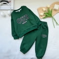 thumbnail image 6 of XBASW Toddler Kids Fleece Sweatsuit Outfit Letters Thick Pullover Sweatshirt + Sweatpants Fall Winter Tracksuit Set for Boys Girls 3-8 Years, 6 of 10