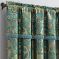 thumbnail image 3 of Chezmoi Collection Adelle 4-Piece Paisley Jacquard Embroidered Window Curtain Set, 3 of 6