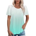 thumbnail image 2 of Blouses for Women Fashion 2025 Dressy 3/4 Sleeve T Shirts Loose Fit Cotton Summer Clothes for Women Over 50 2025 Vacation Clearance Deals, 2 of 7