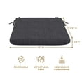 thumbnail image 5 of Honeycomb 18"W x 17.5"D Textured Solid Charcoal Grey Outdoor Universal Seat Cushion, 5 of 8