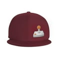 thumbnail image 3 of DouZhe Flat Brim Cap Snapback Hat, Game Joystick Controller Prints Adjustable Red Adult Baseball Cap, 3 of 6