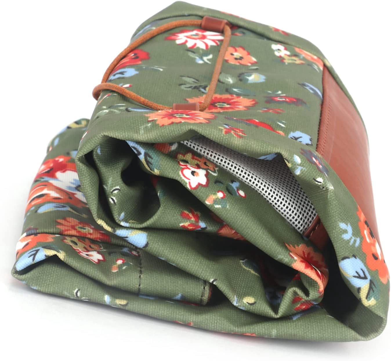 Canvas Golf Bag for Women Driving Range Travel Course Club Carry Case Green with Flower