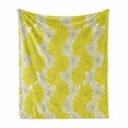 thumbnail image 1 of Yellow Flower Soft Flannel Fleece Throw Blanket, Fresh Garden Pattern with 2 Shaded Motifs Lively Summer Pattern, Cozy Plush for Indoor and Outdoor Use, 60" x 80", Yellow Cream, by Ambesonne, 1 of 6