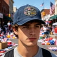 thumbnail image 5 of Vietnam Veteran Cap, Adjustable Baseball Hat for Men, Embroidered Tribute Gift for Vietnam War Veterans, Blue, 5 of 6