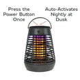 thumbnail image 3 of PIC Solar Portable 1/2 Acre Bug Zapper, Flying Insect Killer Torch, Black, 2 Pack, 3 of 9