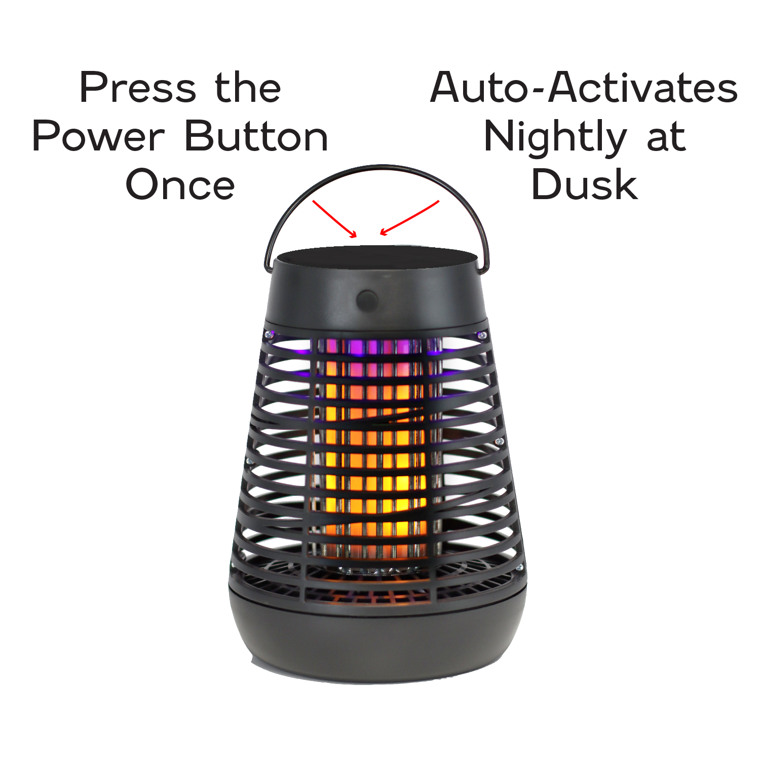 PIC Solar Portable Bug Zapper Torch, Black photo 3