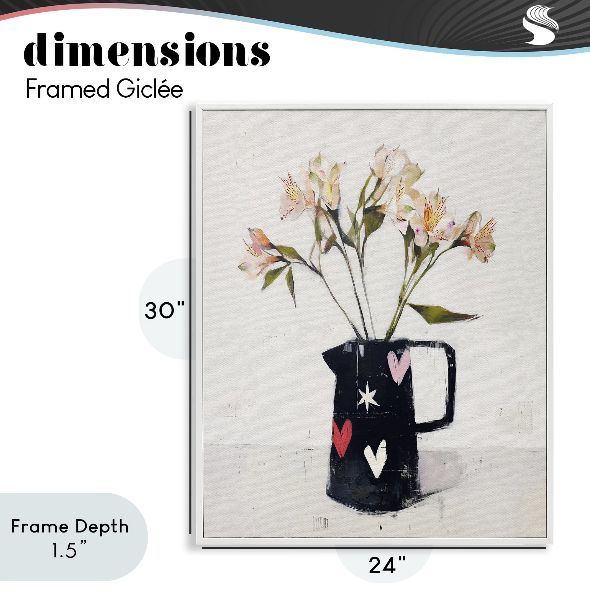 Stupell Industries Urban Mirage of Petals White Framed Giclee Art, design by Svetlana Aleynikova