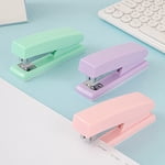 Sentmoon Stapler Stapleless Stapler Macaron Color Stapler Home Portable Mini Home Binding Office Bookable Medium Seam Effortless Stapler