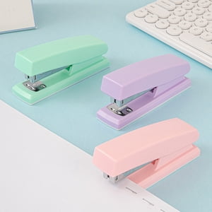 Sentmoon Stapler Stapleless Stapleur de couleur Macaron Maison Portable Mini Accueil Reliure Bureau Reservable Seam moyen Effortless Stapler