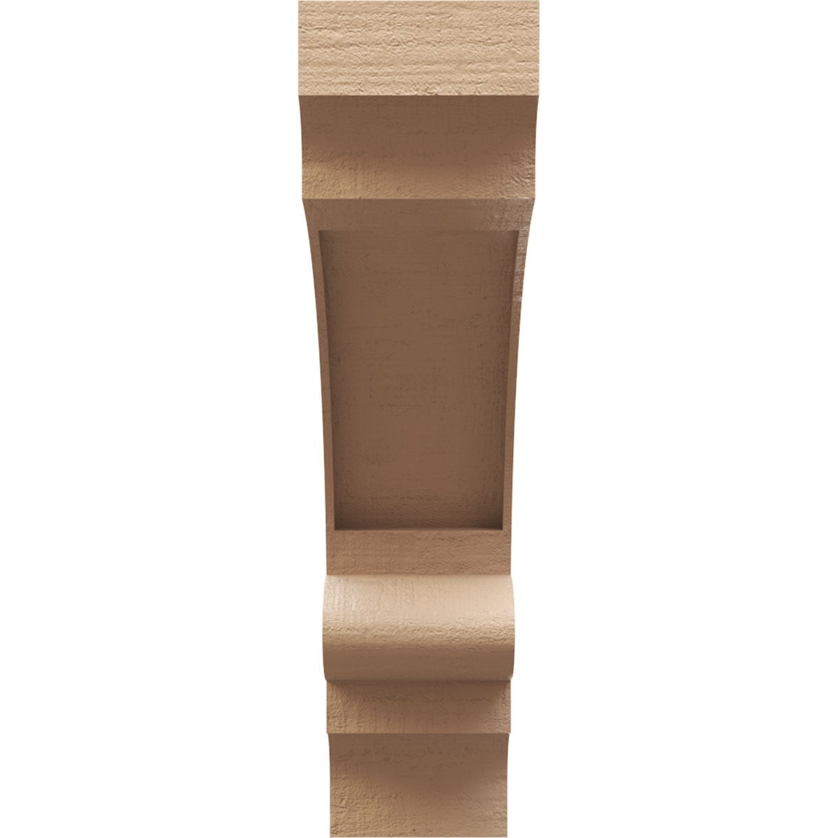 8"W x 32"D x 32"H Thin Diane Rough Cedar Woodgrain TimberThane Corbel, Primed Tan