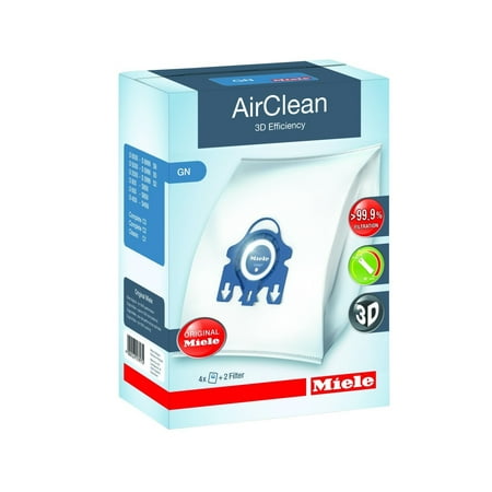 Miele GN AirClean 3D Efficiency Dust Bags  for Miele Vacuum, 2-Boxes of 4 Bags & 2 (Best Miele Vacuum For The Money)