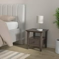 thumbnail image 2 of Solid Wood End Table, Square Traditional Accent Table with Drawer - 19" W x 19" D x 20" H - Hickory Brown, 2 of 8