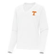thumbnail image 2 of Women's Antigua White Tennessee Volunteers Varsity V-Neck Tri-Blend Pullover Sweatshirt, 2 of 3