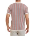 thumbnail image 3 of Polo de punto a rayas INSPIRE CHIC para hombres, camisetas de polo de manga corta con botones, jacquard, talla S, color caqui, 3 of 6