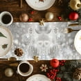 thumbnail image 4 of Christmas Table Runner Silver Xmas Ball Table Runners Snowflakes Cotton Linen Dresser Scarf Kitchen Dining Table Decor for Christmas Holiday Party Decor 13x36 Inch, 4 of 9