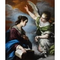 thumbnail image 2 of Bernardo Strozzi 15x18 Gold Ornate Wood Frame and Double Matted Museum Art Print Titled - The Annunciation, 2 of 4