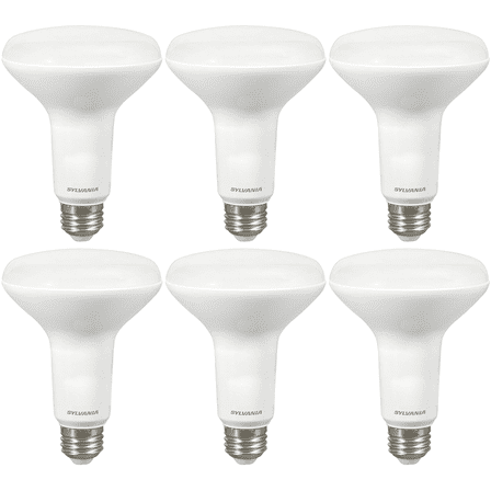 Sylvania 65W BR30 LED Daylight Dimmable Light Bulbs, 6 Pack