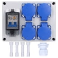 thumbnail image 2 of Enchufe de Pared ANGGREK Toma de Corriente Impermeable Alemana Carcasa de ABS 4 Posiciones, 2 of 7