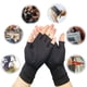 thumbnail image 5 of 1 par de guantes de medio dedo, muy elásticos, ligeros, de alta densidad, con protección solar para montar al aire libre, color negro, talla L, 5 of 15