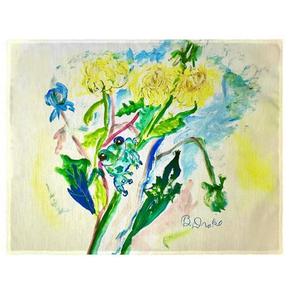Betsy Drake PM1386 14 x 18 in. Frog & Flowers Place Mat - Set of 4