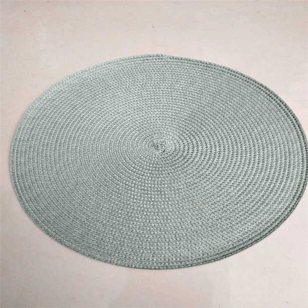 Posavasos redondo de polipropileno tejido para mesa de comedor, con aislamiento térmico, tejido simple, retro, ligero y lujoso
