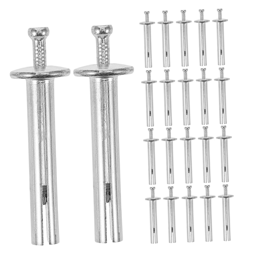 GOOHOCHY 100pcs 8x50mm Anchor Expansion Nails Concrete Fasteners Wall Screws for Quick Installation on Tiles, Wood, and More