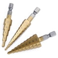 thumbnail image 3 of Juego de Brocas de Acero de Paso Rapido de 9 Piezas Juego de Brocas de Metal con Cono de Titanio Taladro de Manejar Hexagonal Recubierto de 1/4 Pulgadas Cambio Rapido, 3 of 5